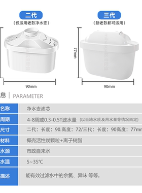 适配九阳净水壶滤水壶净水杯