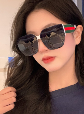 日系cherrykoko欧美大框高级感气质显脸小新款墨镜女潮凹造型