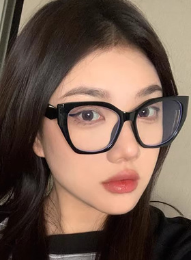日系cherrykoko复古蝴蝶黑框防蓝光眼镜框日常素颜修饰平光镜
