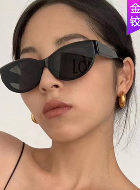 日系cherrykoko欧美个性太阳镜新款复古嘻哈椭圆墨镜街拍潮时尚