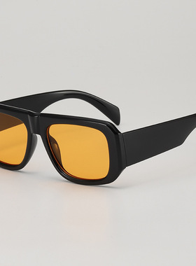 日系CherryKoko欧美风长方形茶色墨镜夏季出游简约时尚ins粗腿