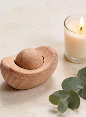 元宝扩香木 榉木/沙比利木 随身香薰 车载家居两用招财摆件精油