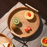 Разное вьетнамское лоток с фруктовым диском с двумя виноградниками для корзины для завтрака для завтрака бамбуковая корзина для хлеба корзина с закусками с закусками