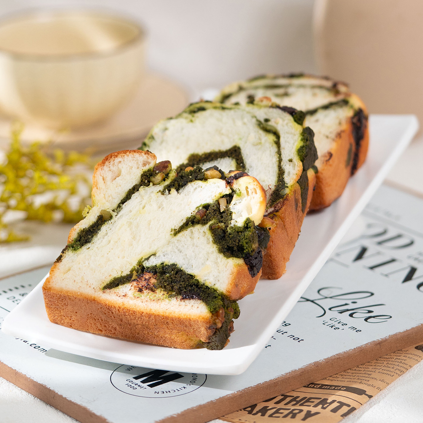 周建生抹茶黑巧曲奇吐司手作厚切手撕手工面包早餐零食土司下午茶,淘宝优惠券,粉丝福利购,淘宝优惠卷