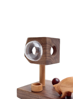 猫咪元素实木香薰精油扩香木制猫舍喝水小猫手作可爱装饰木质摆件