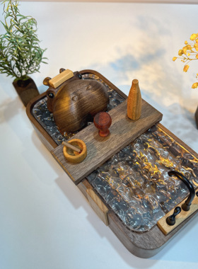 冰冷森林实木收纳盒桌面玄关