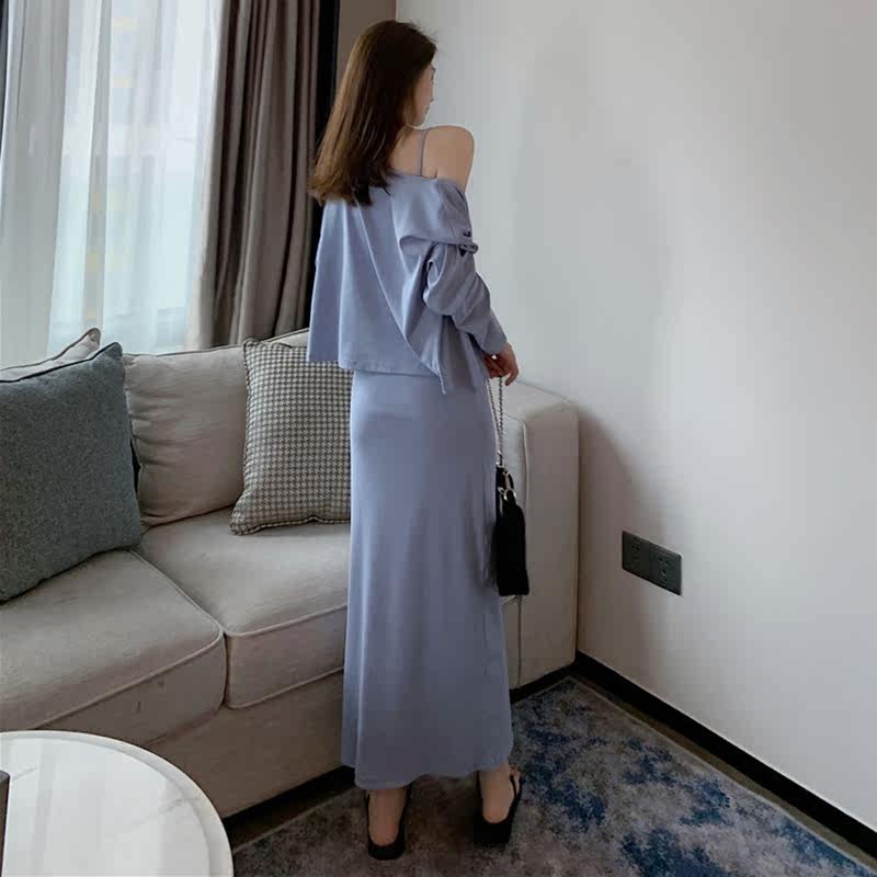 气质女神范套装2020新款纯色小外套 晨琳露时尚套装