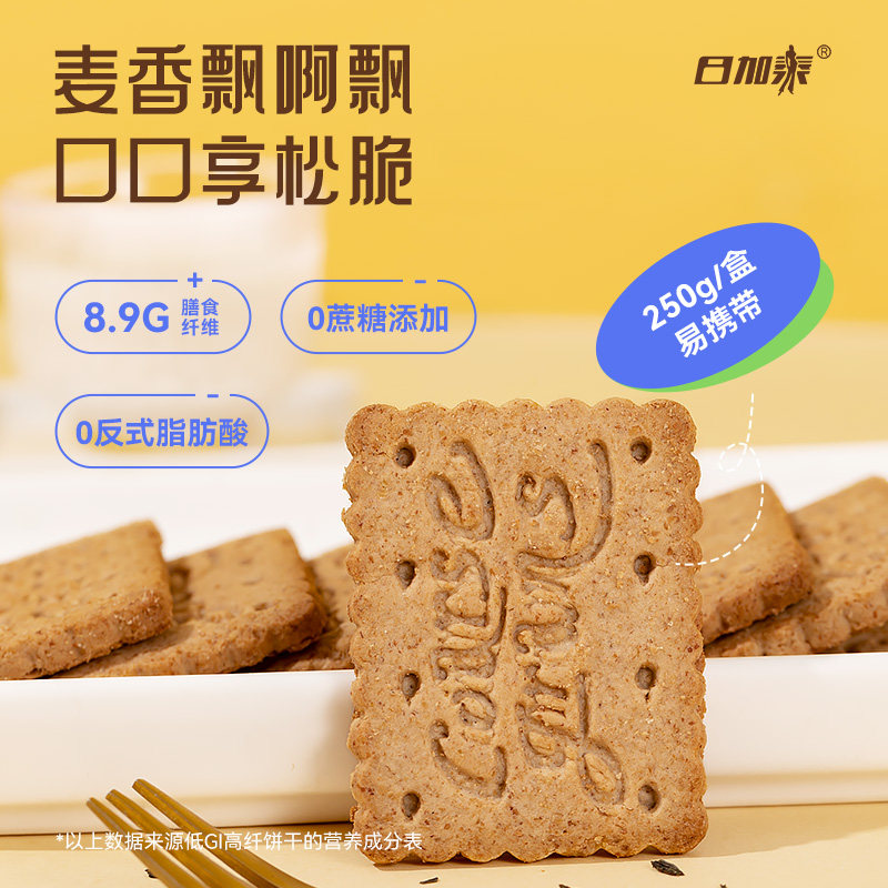 日加泰低gi饱腹糖精压缩0品饼干 日加泰营养（消化）饼干