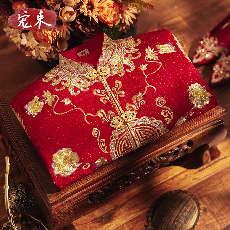 新娘秀禾服2021新款女结婚中式凤冠 宠束旗袍