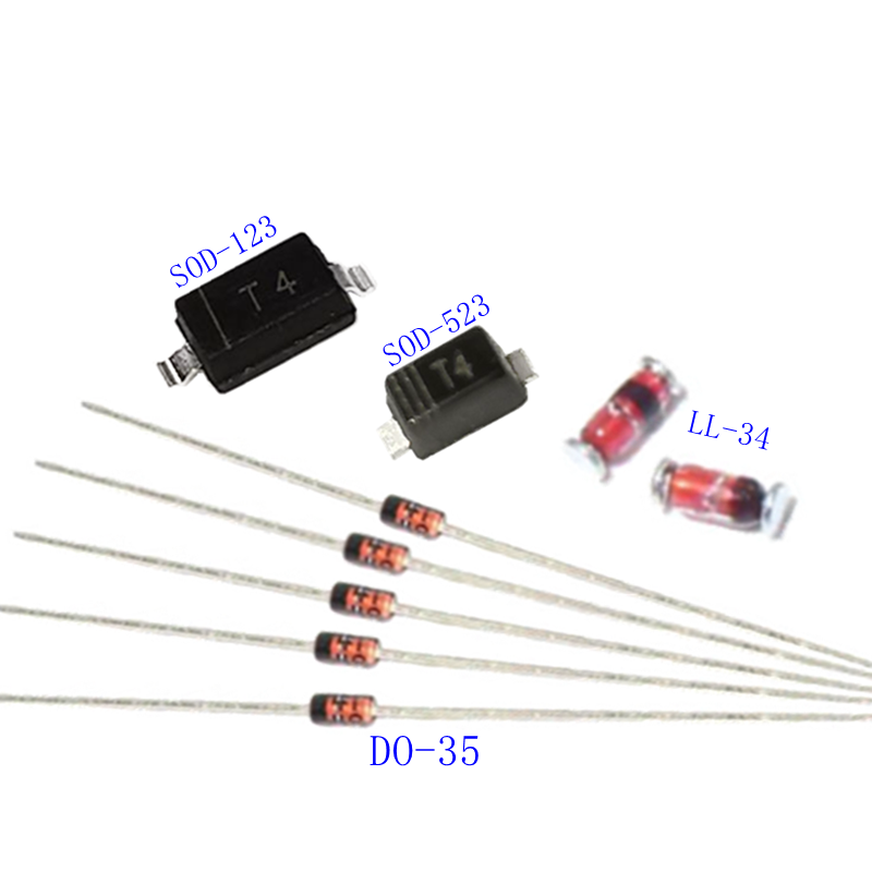 全新 1N4148 IN4148 1N4448直插开关二极管玻璃管贴片二极管-图0