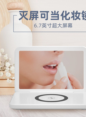 跨境新款闹钟手机无线充电万年电子台历时钟日历无线充电礼品
