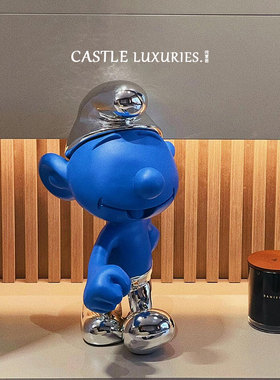 比利时Smurf！克莱因蓝家居摆件