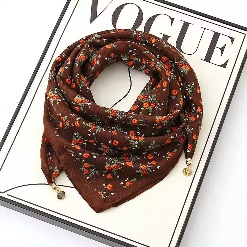 2025新款高级感三角巾时尚磁吸扣小方巾秋冬保暖围脖围巾女丝巾女,淘宝优惠券,粉丝福利购,淘宝优惠卷