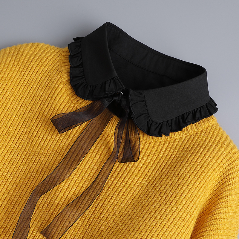 秋冬春保暖百搭蝴蝶结棉布假领子毛衣衬衣装饰护脖假领子女假衣领 - 图2