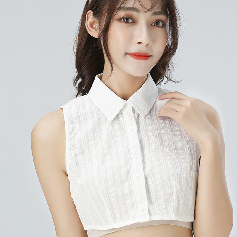 假领子女 纯棉尖领秋冬百搭时尚假衣领内搭配毛衣衬衣小马甲衣领