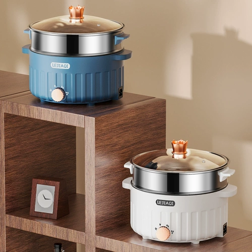 Электрический кулинарный горшок Многофункциональный интегрированный маленький в общежитие студент -домик маленький электрический кастрюль Мгновенный лапша Небольшой электрический горячий горшок 1 человек 2