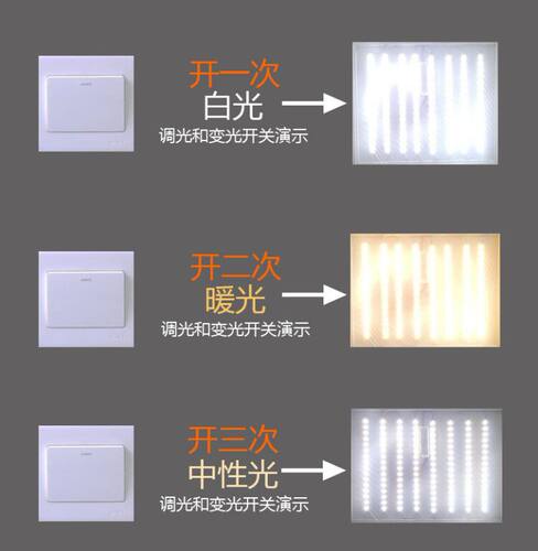 led灯条遥控马蹄灯板三色变光贴片灯带220vled吸顶灯替换风扇灯圈 - 图0