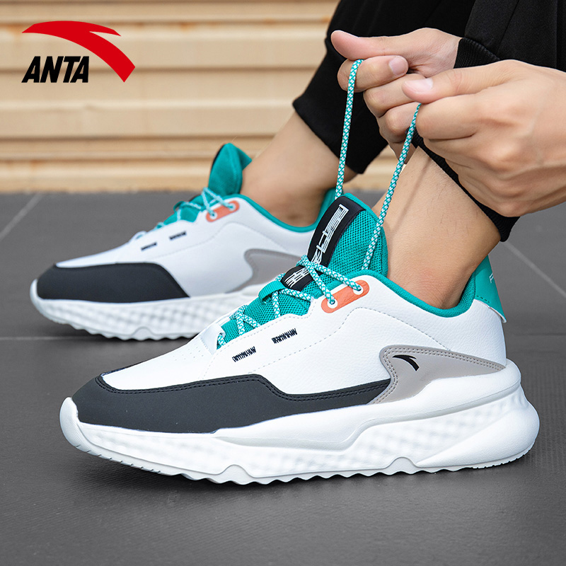 安踏男鞋运动鞋秋冬新款皮面潮流休闲鞋子官方旗舰正品复古老爹鞋 - 图2