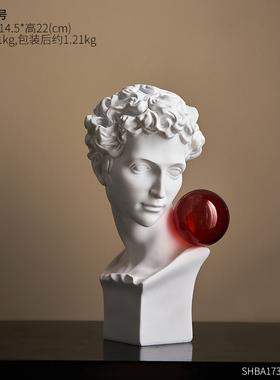 北欧大卫人物雕塑艺术摆r件创意客厅玄关酒柜家居装饰品样板房摆