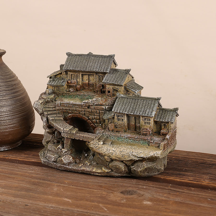 田园迷你小房子树脂摆件桌面茶几车载装饰花盆盆栽造景装饰小礼物,淘宝优惠券,粉丝福利购,淘宝优惠卷