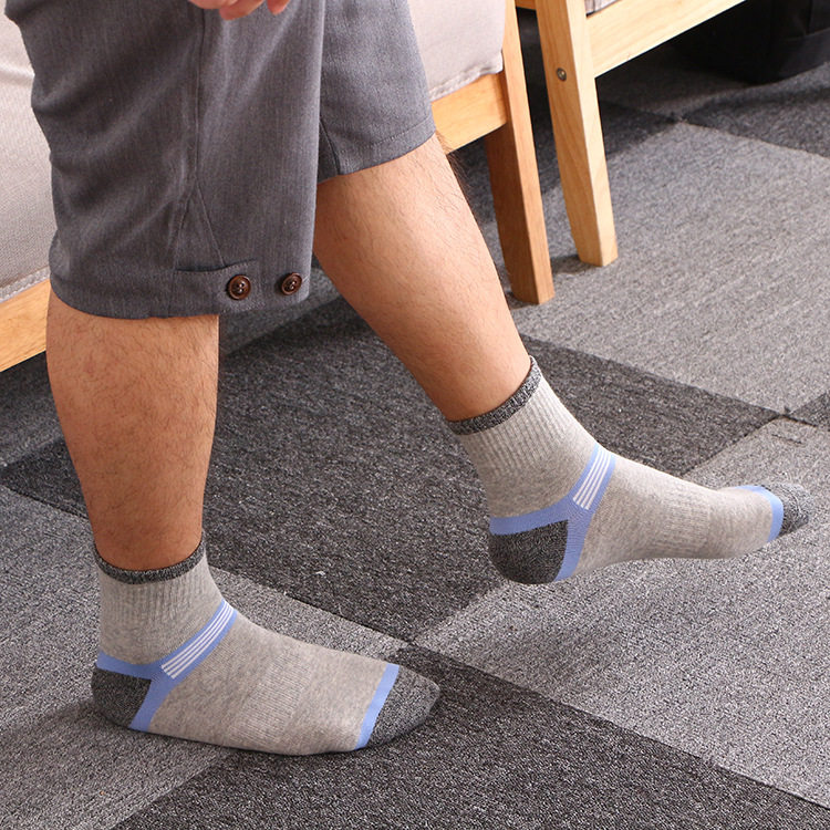 甘倩春秋新款男士棉质吸汗中筒袜 甘倩短袜/打底袜/丝袜/美腿袜