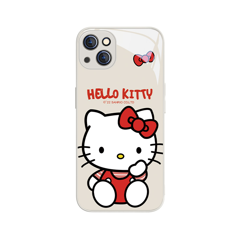 helloKitty适用苹果14手机壳女生iphone15可爱13哈喽12少女心11promax网红款xr玻璃xs高级感7/8plus全包14pro - 图3