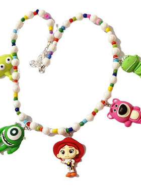 胡迪巴斯光年大眼仔草莓熊项链女