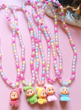 原创卡通星星人手工串珠项链女