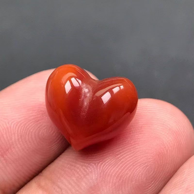 精品无暇南红玛瑙屁桃上下通孔配件手工diy文玩配饰手串手链项链 - 图3