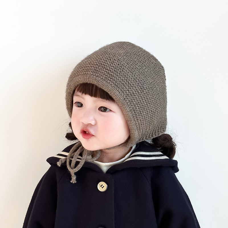 韩版ins宝宝护耳帽子秋冬季针织婴儿毛线帽保暖百搭男女童套头帽