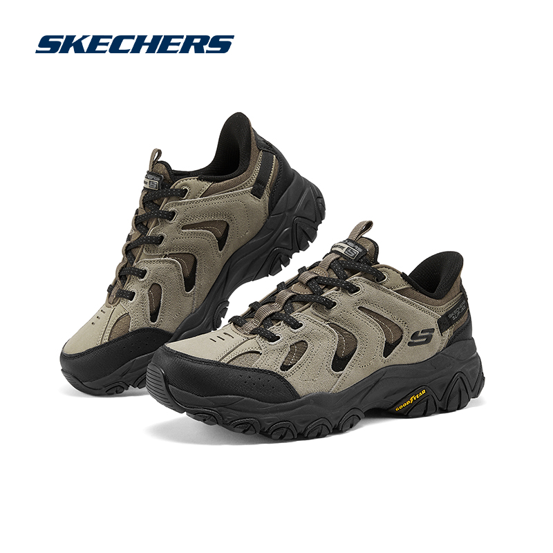 Skechers斯凯奇男士户外徒步鞋秋季男士抓地耐磨登山鞋时尚百搭