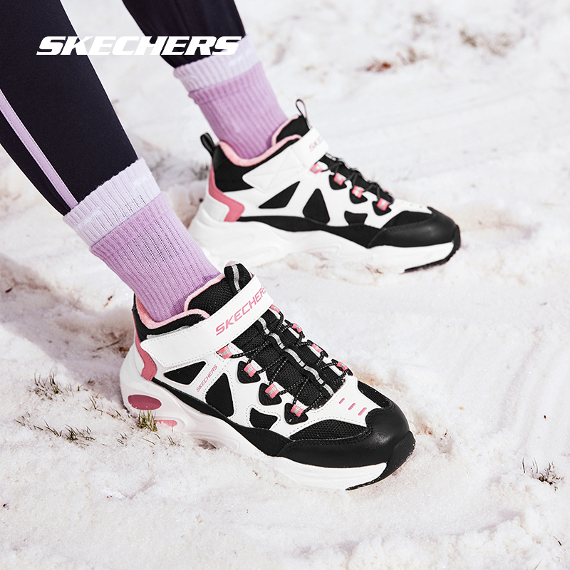 Skechers斯凯奇秋冬季男女童儿童休闲鞋加绒保暖复古童鞋运动鞋子