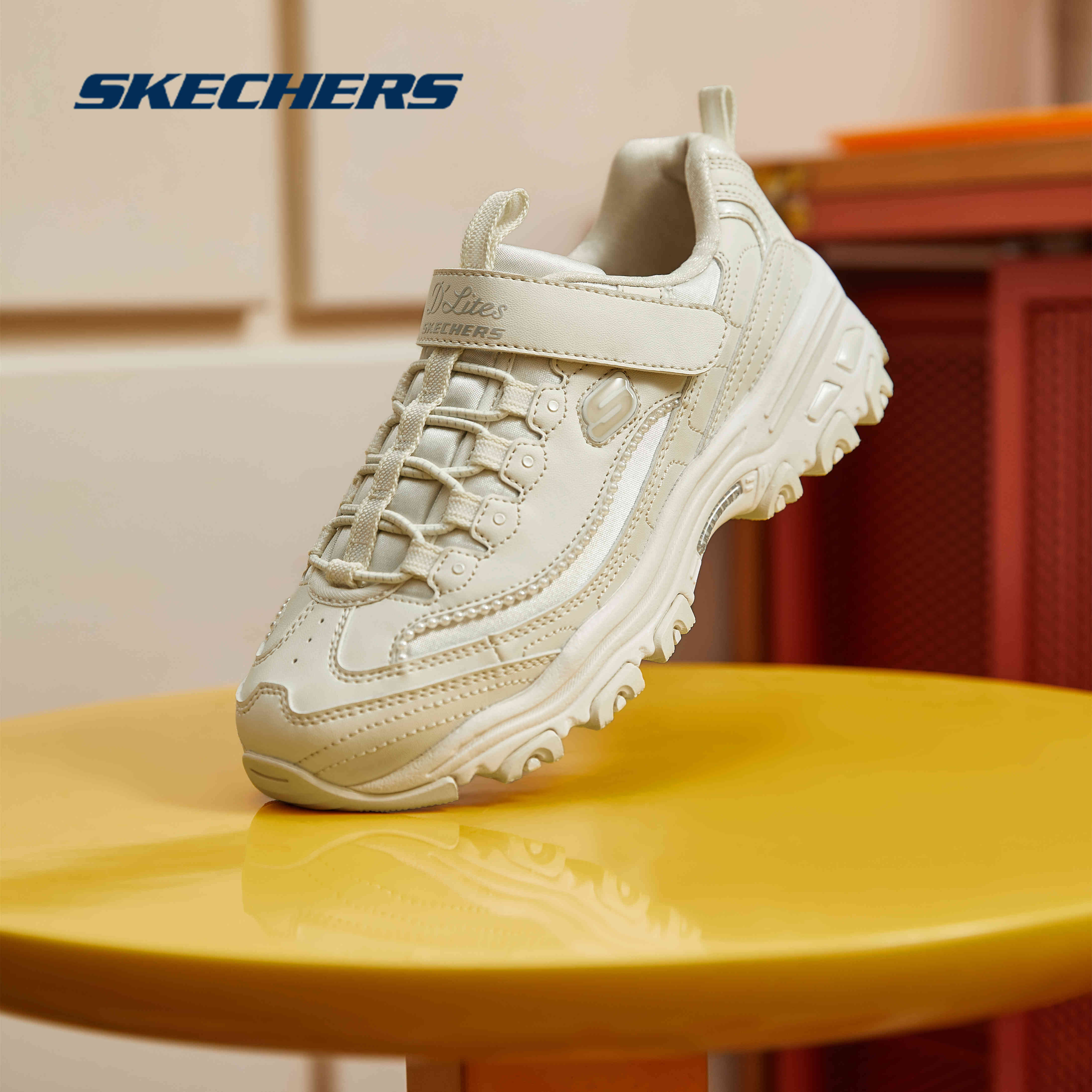 Skechers斯凯奇珍珠熊儿童熊猫鞋时尚男童运动鞋女童公主鞋老爹鞋-图2