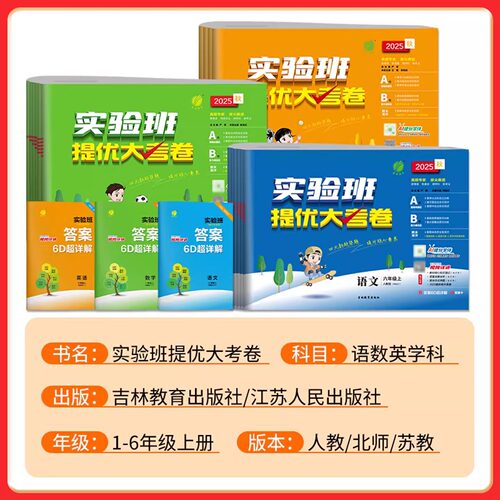 26春/25秋实验班提优大考卷小学一二三四五六年级上下册语文数学英语科学人教版北师大苏教课堂同步练习试卷真题单元测试专项训练 - 图0