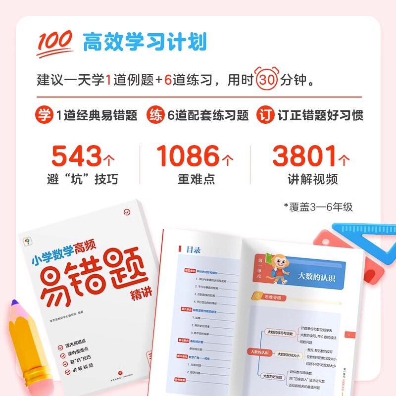 新版 高频易错题精讲 小学数学三四五六年级上册下册同步练习册小学数学思维应用题强化训练口算题卡计算题天天练资料书