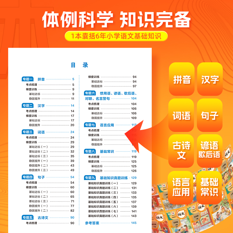 小升初 语文基础知识大通关 小学语文总复习 3~6年级语文专项训练 通关练习 预备新初中 元远教育 同济大学出版社