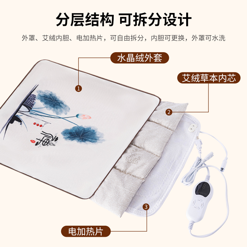 办公室插电式小电热毯座椅凳垫屁垫艾灸坐垫加热坐垫冬季取暖神器 - 图0