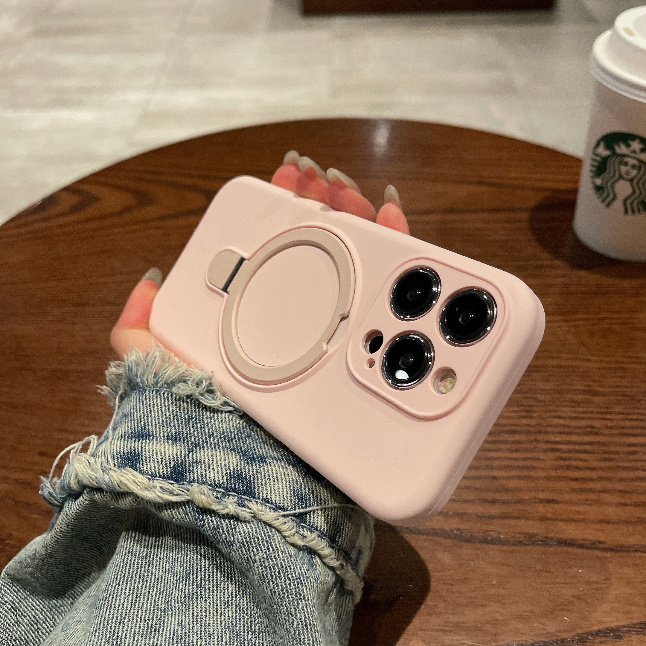 磁吸支架适用苹果15Promax手机壳iPhone14液态硅胶15pro精孔全包13简约纯色14pro情侣12新款11防摔手机套 - 图3