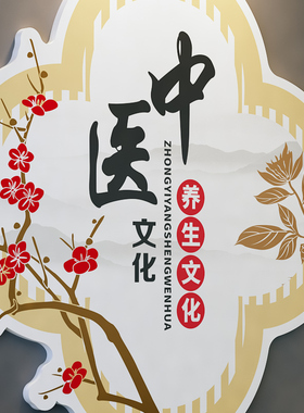 学言中医馆养生文化墙PVC