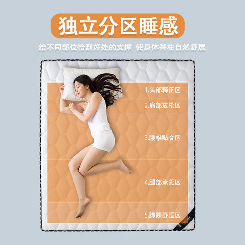 折叠弹簧床垫五星级独立静音椰棕乳胶两面睡加厚垫席梦思1.8m家用 - 图1