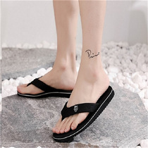 Korean Version Herringbone Tug Men Slippers Summer Fashion Outwear Students Individuality Cool Tug 1 Slide Soft Bottom Beach Shoes