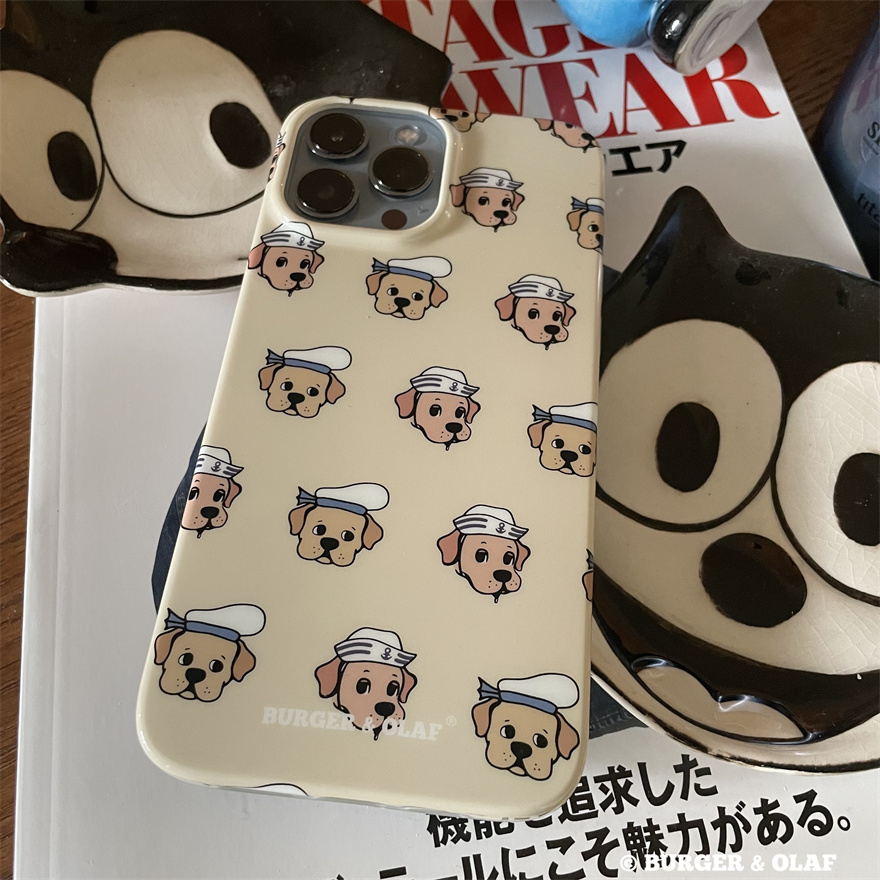 BAO0085 BURER AND OLAF 水手小狗印满 iPhone 14 Pro Max 手机壳 - 图0