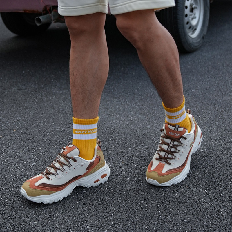skechers冬季新品灯芯绒拼接运动鞋 斯凯奇上海跑步鞋