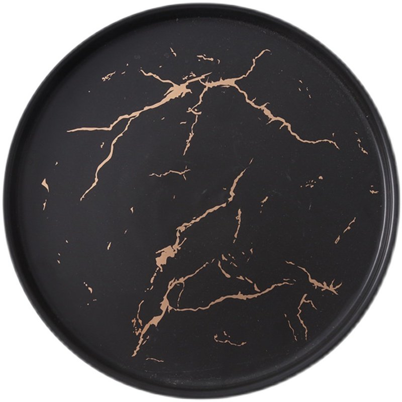 牛排盘北欧轻奢金色大理石纹陶瓷盘甜品盘收纳盘装饰摆盘香薰托盘,淘宝优惠券,粉丝福利购,淘宝优惠卷