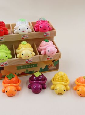 新款小乌龟水果版爆款儿童创意仿真动物玩偶摆件迷你可爱玩具盲袋