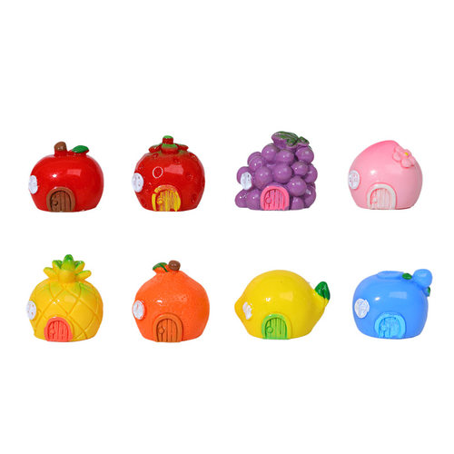 立体树脂DIY饰品水果小屋立体公仔钥匙扣挂件手机壳过家家配件 - 图3