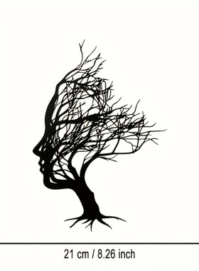 Iron Tree Wall Art Modern Craft Decor for Office