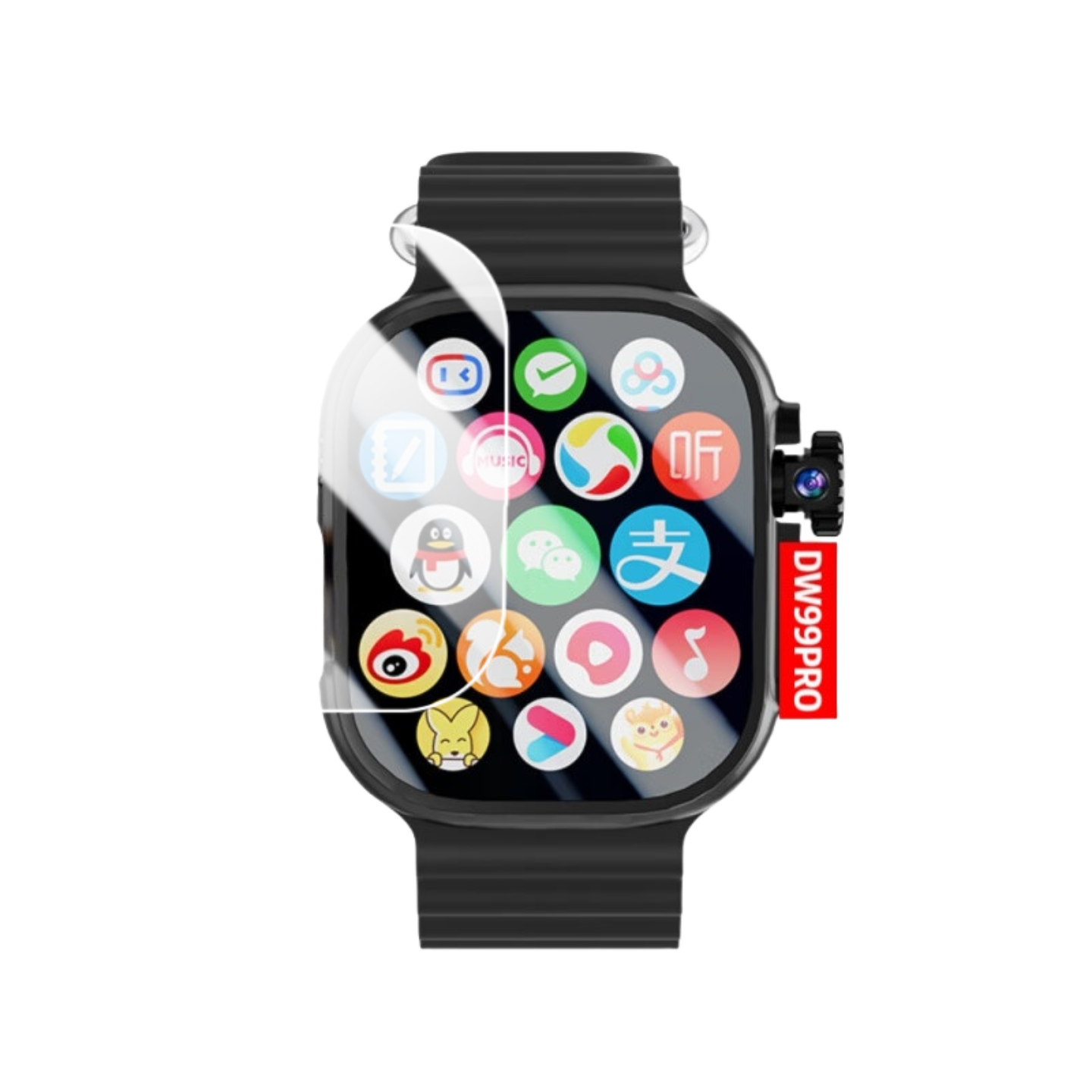 适用华强北DW99手表钢化膜DW100Ultra智能手表屏幕膜护眼水凝膜DW99A运动腕表高清玻璃dw100pro+顶配防爆贴 - 图3