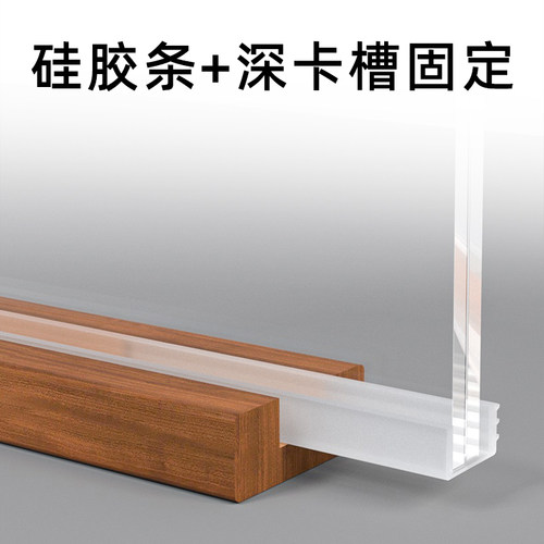 亚克力价格展示牌A4A5A6立牌桌牌高档木质底座台卡台签架奶茶店餐桌桌面摆台双面透明台牌定制菜单价目表牌子 - 图2