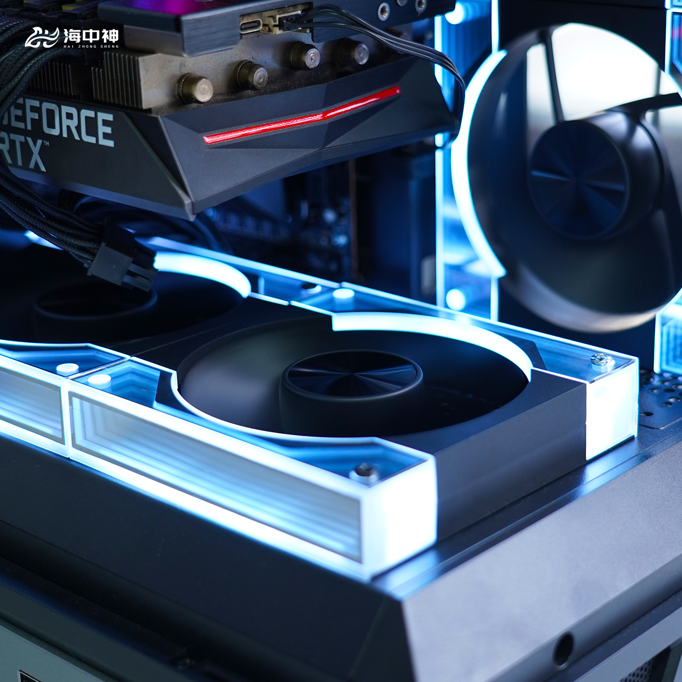 Prism 10Pro full mirror divine light asynchronous prism sea view room chassis fan 120mm computer host cooling ARGB